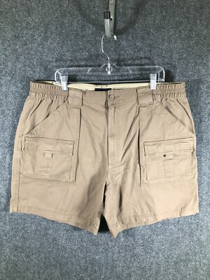 Johns Bay Men's Cargo Shorts Size 42 Brown Stretch Comfort