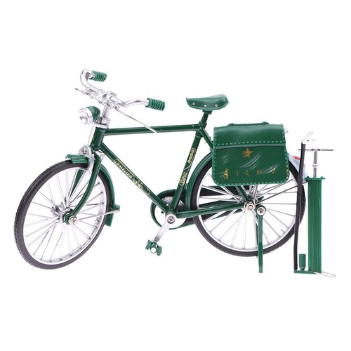 Mountain bike in metallo pressofuso 1:10 modello mini bicicletta retrò con décolleté gonfiabile GF - Foto 14 di 14
