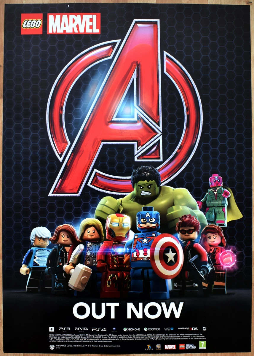 LEGO Marvel Avengers RARE PS4 XBOX ONE 59cm x 84cm Promotional