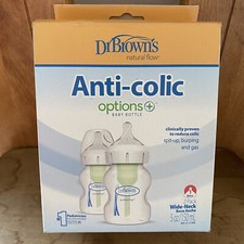 Dr. Brown's Natural Flow Options Plus Anti Colic Bottles Wide Neck 2 x 5oz/150mL
