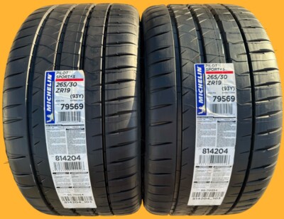 Set of TWO BRAND NEW 265/30ZR19 (93Y) Michelin Pilot Sport 4S PS4S Tires 2653019