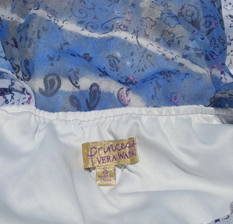 Vera Wang Princess Juniors Correa con Volantes Mameluco Transparente Talla Pequeña Foto 3 de 4