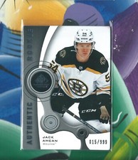 Jack Ahcan Bruins 2020-21 SP Game Used RC short print 015/999 #R41 *23E