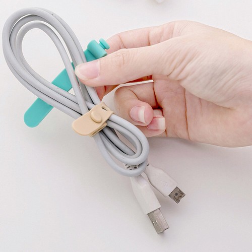 12pcs Creative Silicone Cord Keeper Wire Management Earphone Cable Winder - Afbeelding 8 van 12