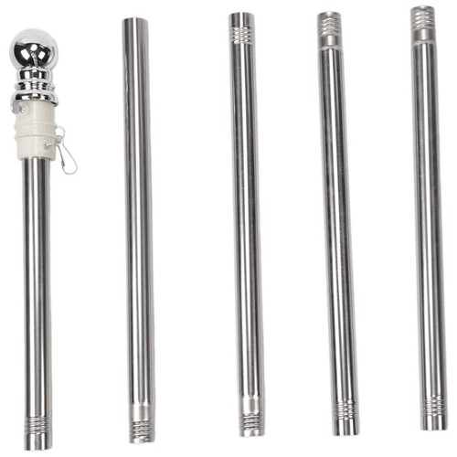 ANLEY Mât De Drapeau Mural En Acier Inoxydable De 1,8 M Avec Anneaux