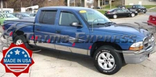 fit:2000-2004 Dodge Dakota 4Dr Quad/Crew Cab Short Bed Rocker Panel Trim 7" N/F