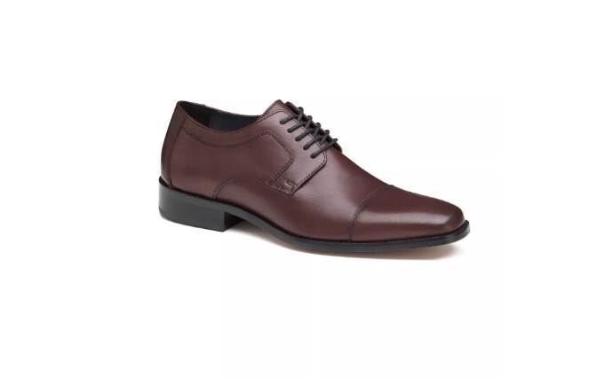 JOHNSTON & MURPHY NOVICK CAP TOE OXFORD BURGUNDY SHOES 8M EUC Men main image 4