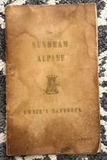 Owner's Manual HANDBOOK SUNBEAM ALPINE Series II ROADSTER 1960 Rootes Group VTG