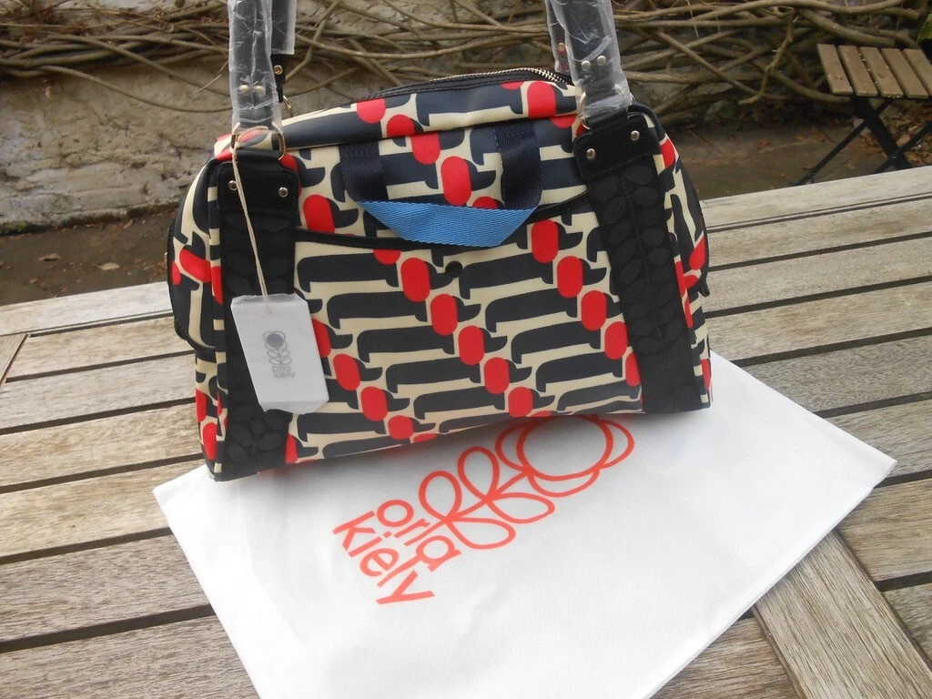 Orla Kiely Dog Show Coated Cotton Shoulder Bag Sharpie