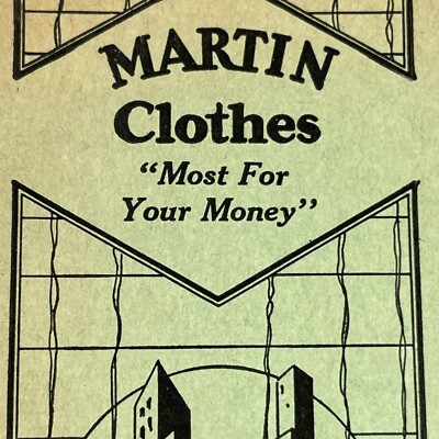 1944-1945, Martin Clothes Stores Superior & Woodworth Streets, Alma, Michigan 