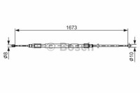 Bosch Handbremsseil Links FüR BMW 5Er Touring (E60,E61)