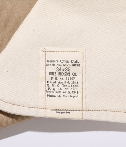 BUZZ RICKSON'S M43036 EARLY MILITARY CHINOS 1942 MODEL (ONE WASH) Japan - 第 10/21 張圖片
