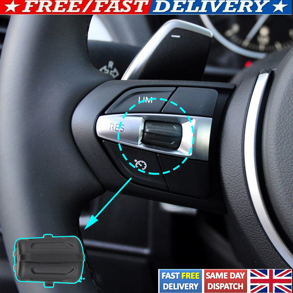 Left Steering Wheel Cruise Control Knob Button for BMW F31 F20 F30