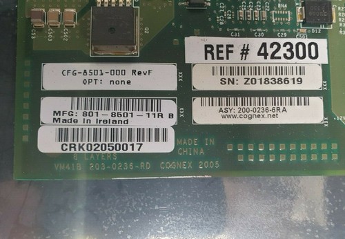 COGNEX 200-0236-6R A CFG-8501-000 F 801-8501-11R B FRAME GRABBER BOARD (IN31S1B3 - Picture 5 of 6