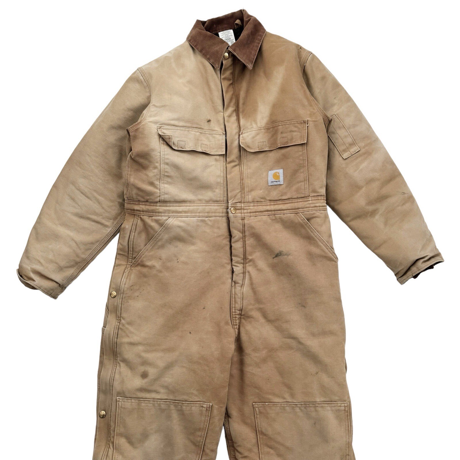 Vtg Carhartt Insulated Coveralls X02 BRN size 44 eBay