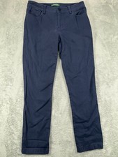 Vintage Lauren Ralph Lauren Womens 4 Blue Pants Chino Flat 31x29 Stretch Mid