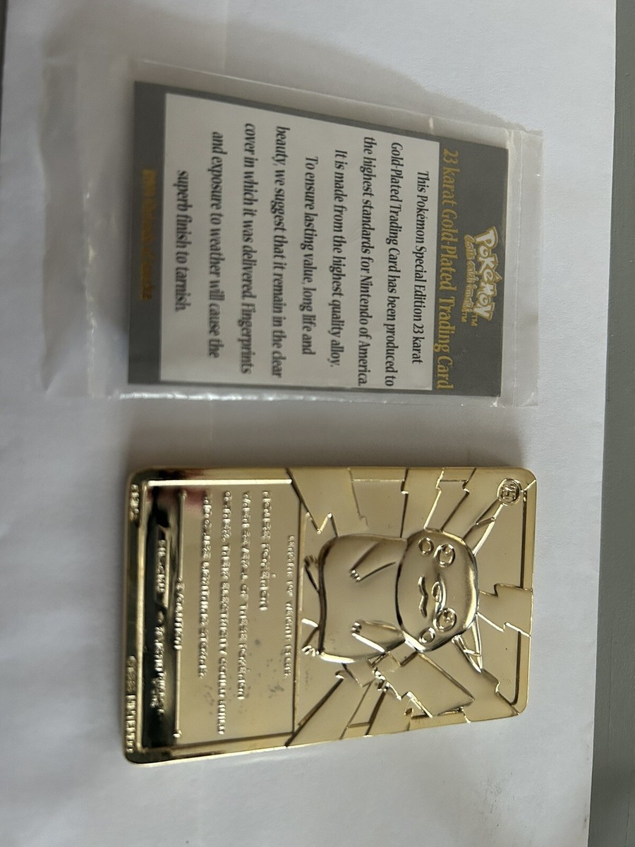 Pokemon 23K Gold Plated Set Of 2 Trading Card | eBay