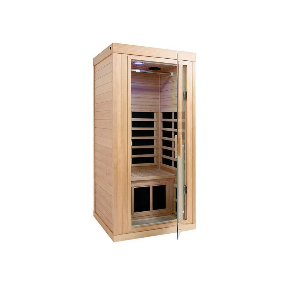One person Wooden Far Infrared Sauna Room Built-in Carbon Crystal Heating  Board | eBay