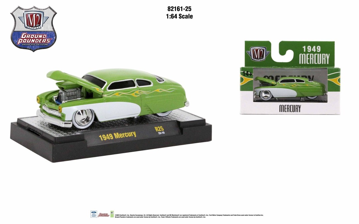 ミニカー M2 Machines 1/64 Mercury 1949 CastLine 1949 Mercury M2 Machines Ground Pounders R25 Limited Edition 7,000