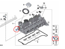 BMW Diesel Engine PCV Breather Pipe Seal Gasket O-ring 11127823944  