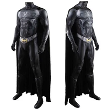Forever Batman Jumpsuit Superhero 3D Bodysuit Cloak Cosplay Costume Halloween US