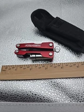 Multitool Knife With Nylon Sheath 2 3/4 Closed Lot 166 (Untested Light)