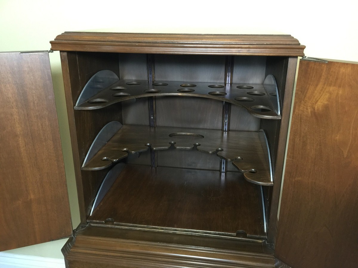 Antique Art Deco Wooden Wine Cabinet Furniture, 29