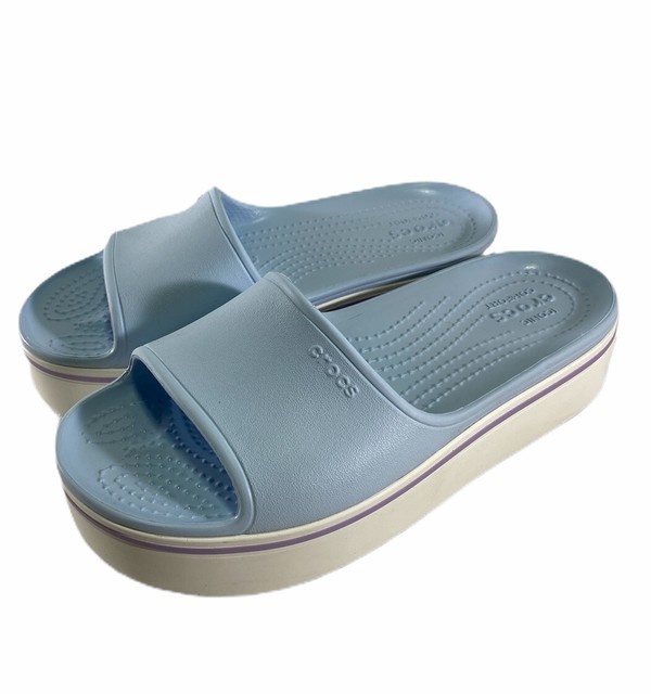 Crocs Women's 7 Crocband Platform Slide Sandals Gray for sale online | eBay