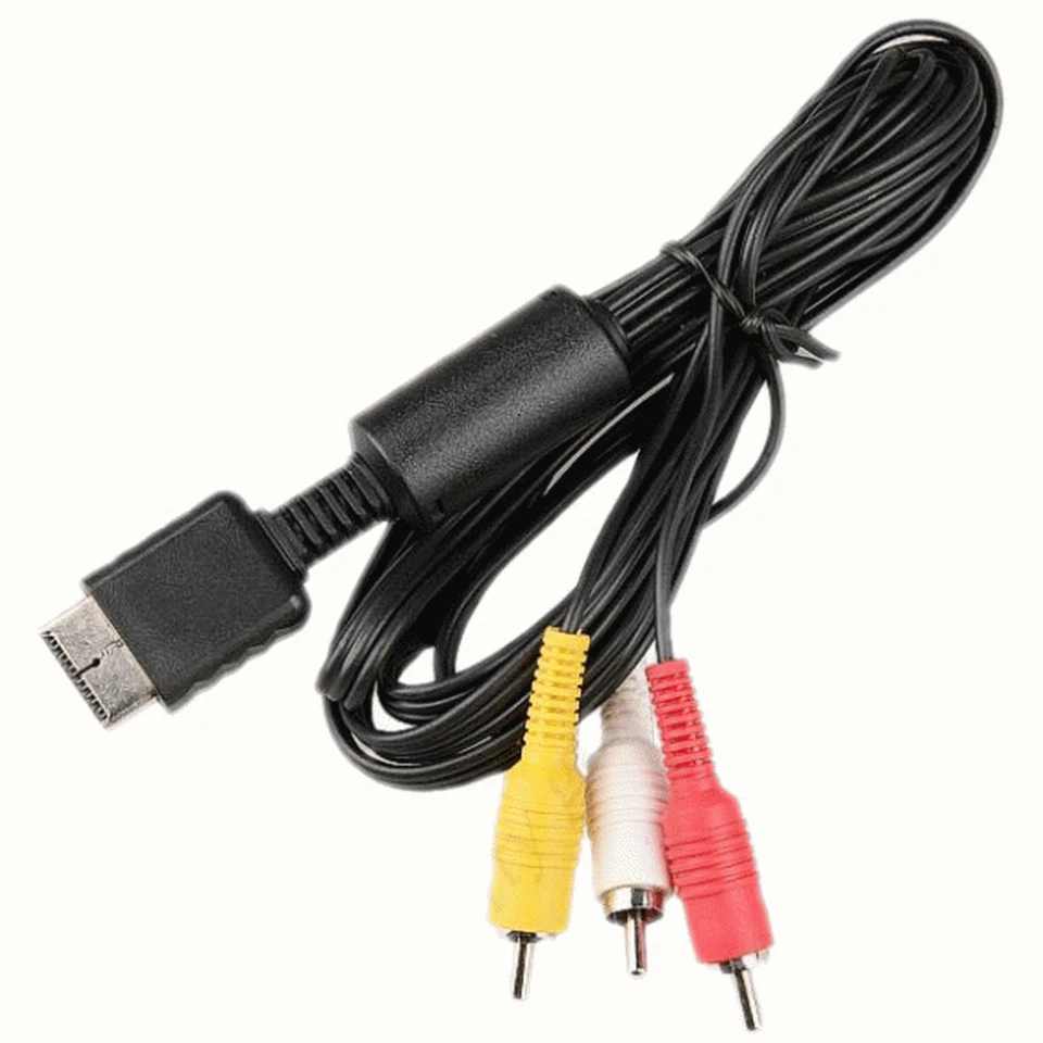 SORDAN Playstation Cable AV Audio Lead Video For Sony 1 2 PS1 PS2 PSX Console