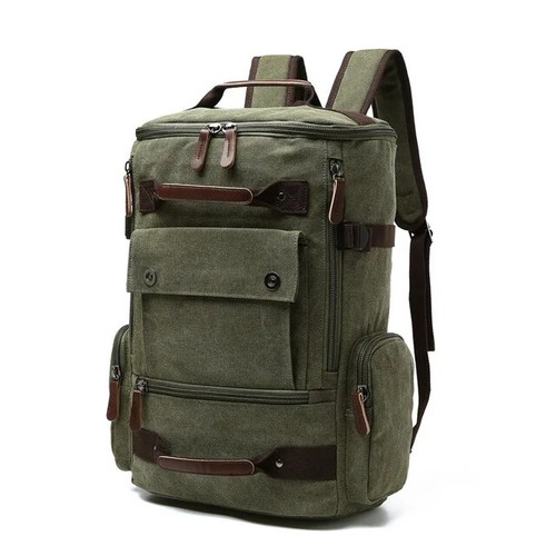 Mochila para hombre Mochila de lona vintage Bolso escolar Hombres Bolsas de viaje Gran capacidad - Imagen 17 de 20