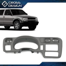 GRAY DASH BEZEL DOUBLE DIN FIT FOR 1998-2004 CHEVY S-10 GMC SONOMA JIMMY BLAZER