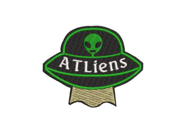 ATLiens Patch - Atlanta Aliens Iron or Sew on - ATL funny patch ...