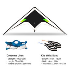 Freilein 2 Line Stunt Kite 2.4m Professional Acrobatic Kite PC31 Material Kite