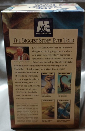 Dinosaur with Walter Cronkite A&E Pre-Owned 4 VHS Tape Box Set  1991 - Picture 2 of 8