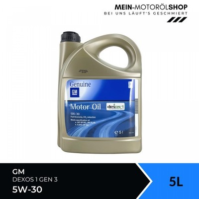 GM Dexos 1 GEN 3 5W-30 GF-6A API SP/RC API SN PLUS Motoröl 5 Liter