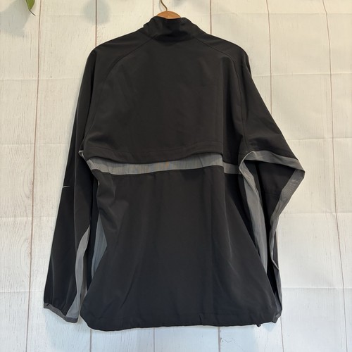 Nike Windbreaker Jacke Vintage 90er grau schwarz Gr. Large belüftet Golf - Bild 2 von 10