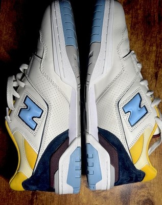 NEW BALANCE 550 Marquette Blue Yellow leather BB550NCF Size 13 Men