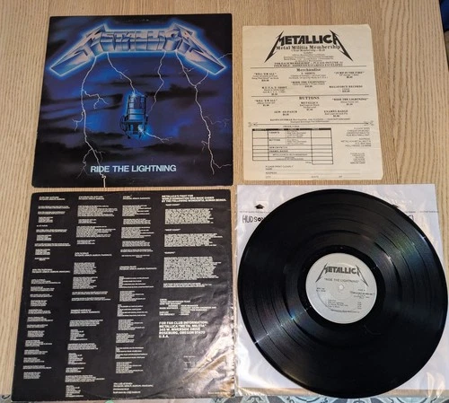 METALLICA Ride The Lightning MEGAFORCE 1st pressing inner catalog VG+ A-1 matrix