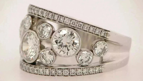 4.01 CARAT DIAMOND BUBBLES PLATINUM RING-GIA | eBay