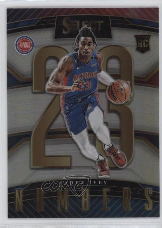 2022-23 Panini Select Select Numbers Silver Prizm Jaden Ivey #22 0q5