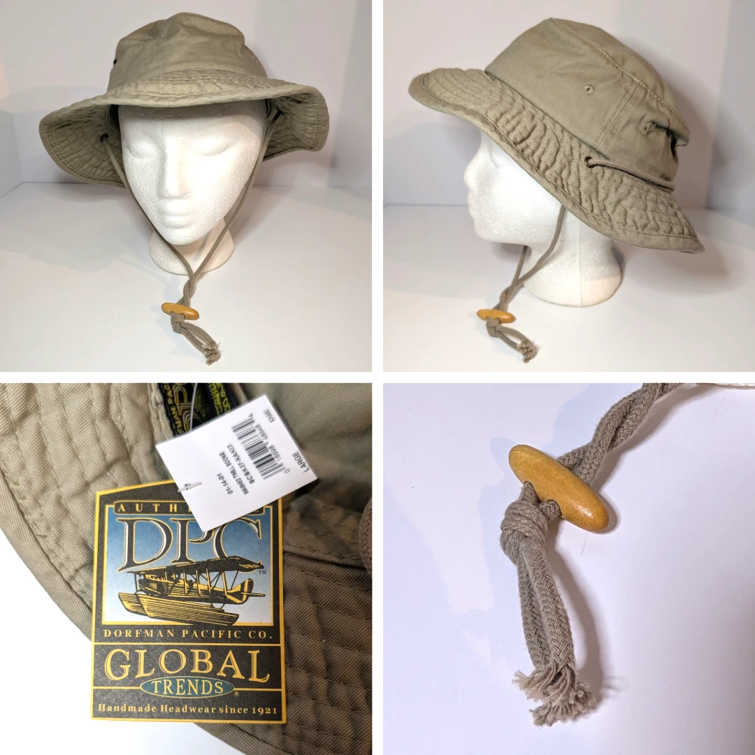 Dorfman Pacific Safari Boonie Sun Hat, Light Khaki Twill, DPC Explorer, Sz Large
Opens in a new wind