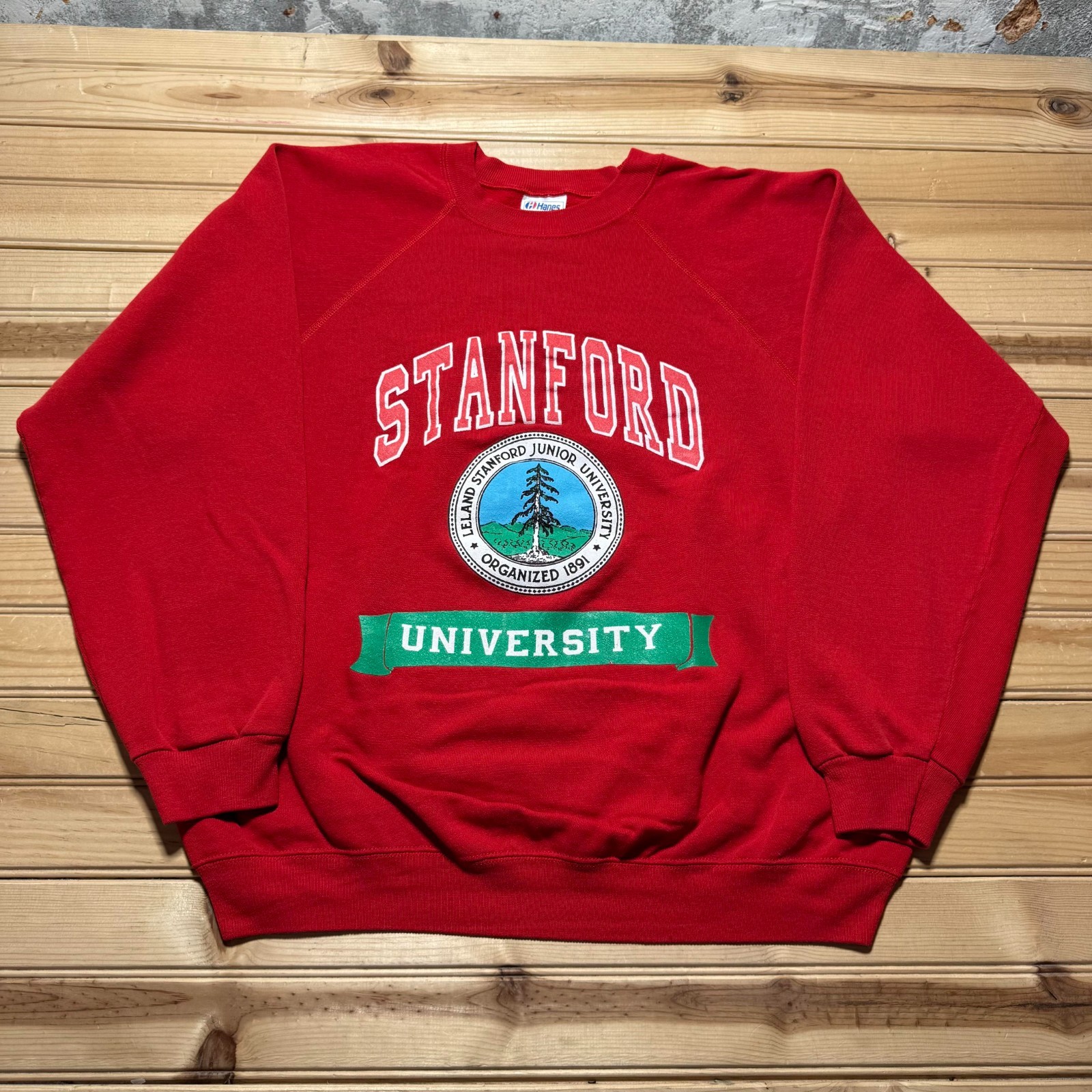 Vintage 80s Leland Stanford Junior University Crewneck Sweatshirt USA Made - XL