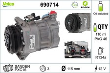 Kompressor Klimaanlage VALEO RE-GEN - AT 690714 +102.34€ Pfand 12V für VOLVO V70