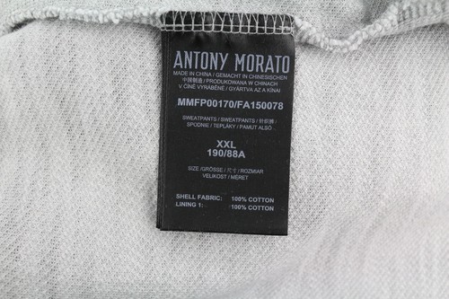 Antony Morato Hombre Shorts 2XL Melange Gris Sudor Cordones Talle Bolsillos Logo - Imagen 8 de 11