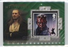 2020 Topps Star Wars Masterwork Stamp Relics Green 35/99 Qui-Gon Jinn 09vk