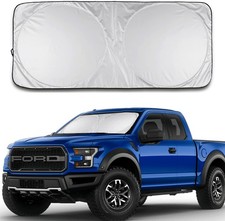 Windshield Sun Shade Durable 210T Polyester Heat X-Large  67.75 x 35.5 Inches