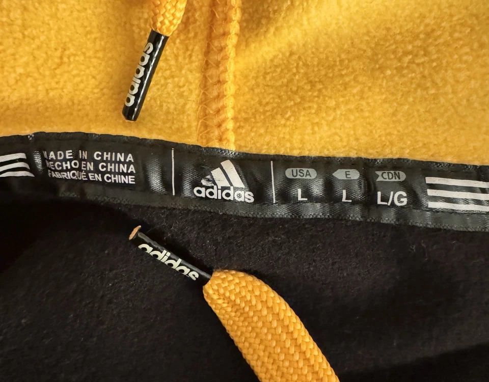 ADIDAS Lakers Men’s Yellow Black Purple NBA Hooded Track Sweatsuit Jacket-LARGE - Image 2 of 4