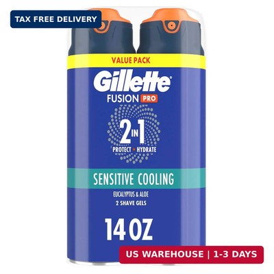 Gillette PRO Shaving Gel For Men Cools To Soothe Skin And Hydrates Facial Hair,