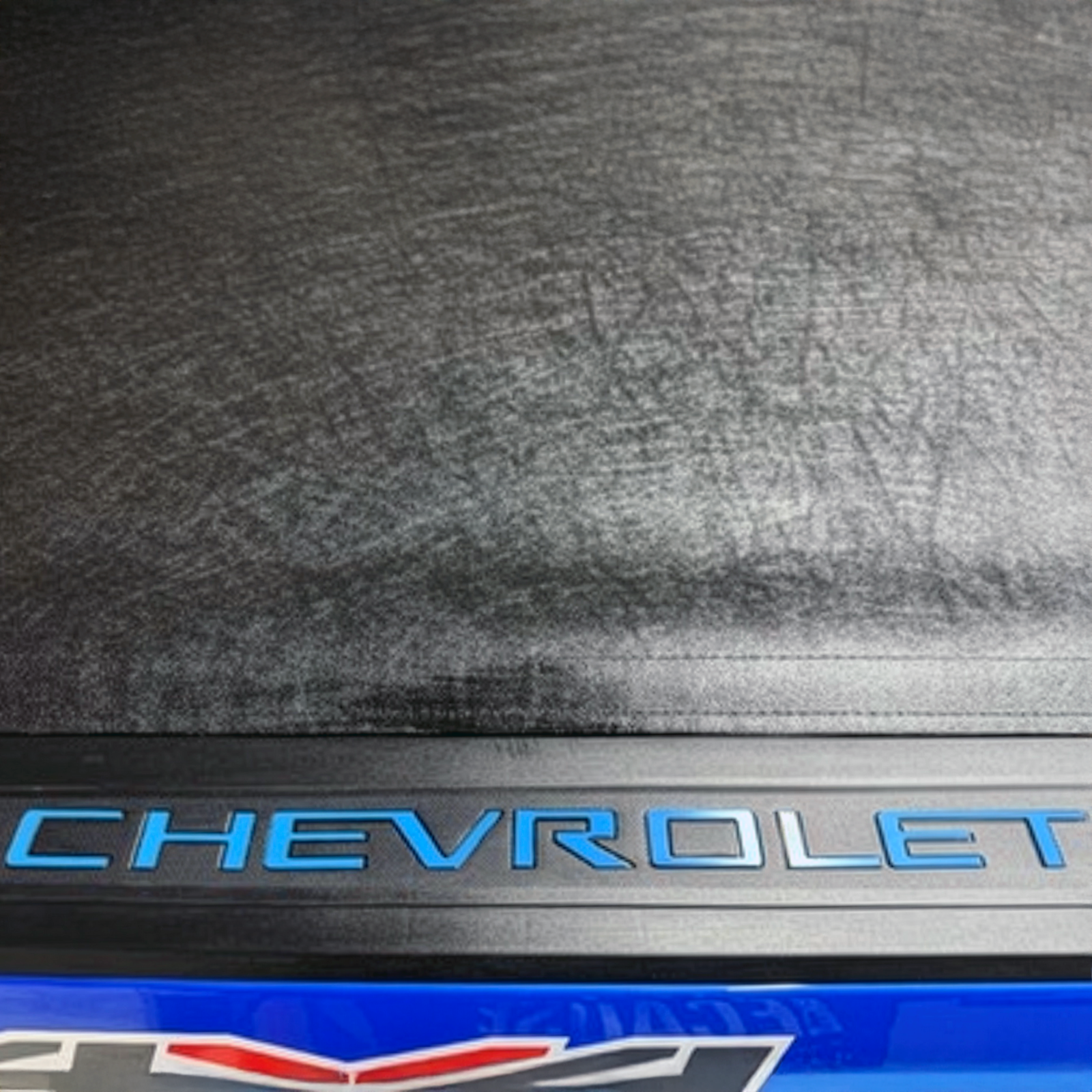 2 x SKY BLUE BED RAIL CAP COVER LETTERS FOR SILVERADO 2019+ NOT DECALS