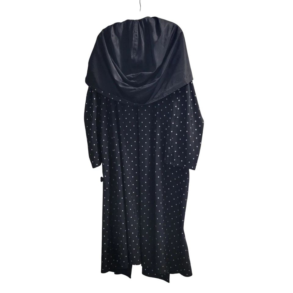 Mycra Pac теперь женщин с капюшоном длинный двусторонний в горошек черный дождевик Castlecore - Изображение 2 из 4